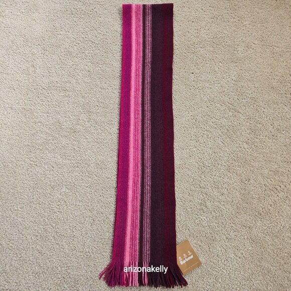 NWT Barbour Lambswool Knit Stripe Pink Purple - Picture 4 of 11
